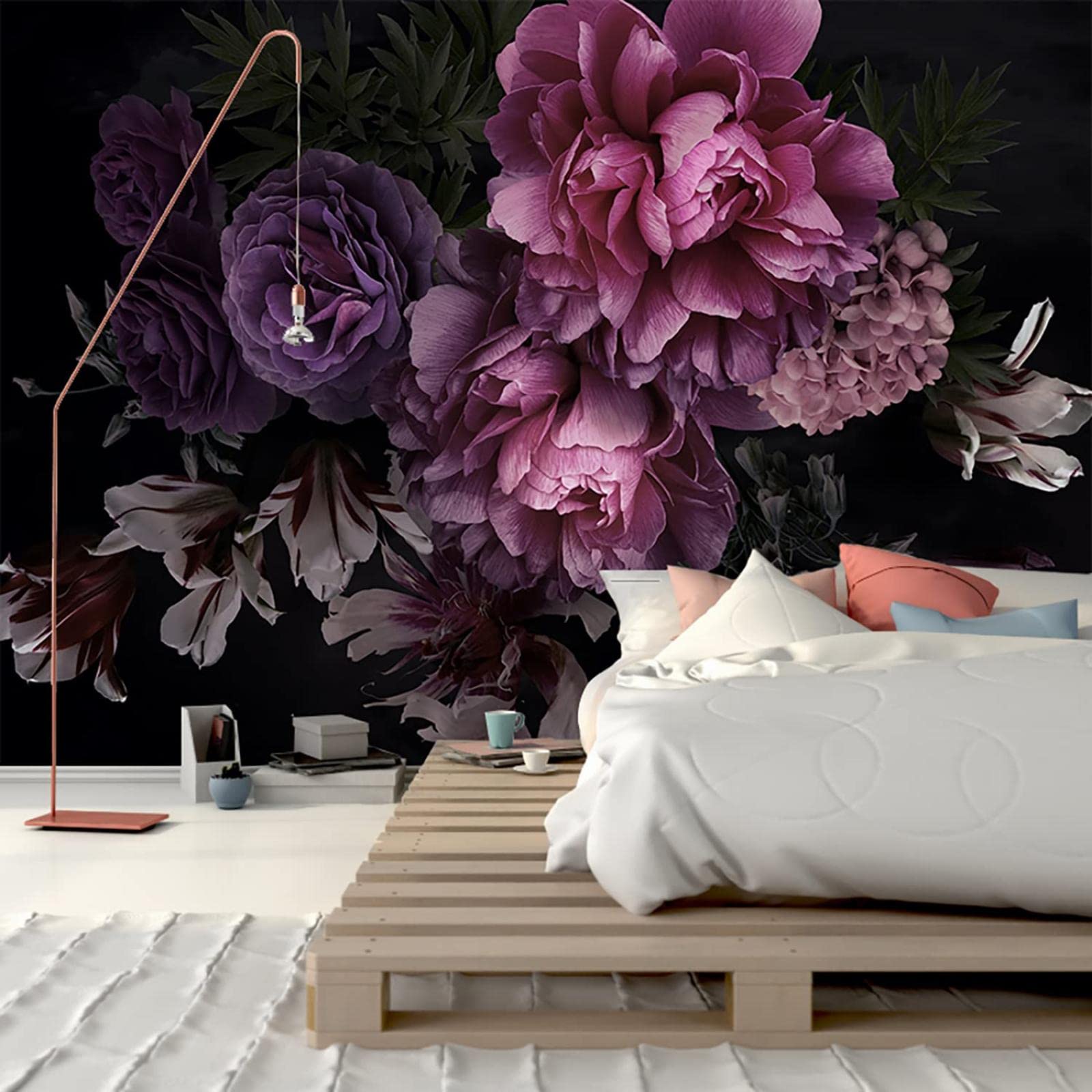 Purple Peonies Wallpaper A Purple Peony Under The Glow Of A Soft