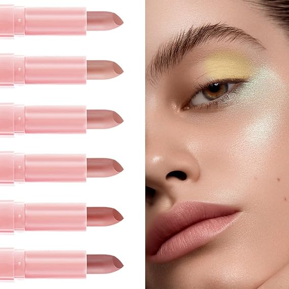 Set of 6 Lipsticks, Lipstick Set, Discoloration, Matte, Cute, Cosmetics, Japanese and Korean Style, Multicolor Selection, Difficult to Fall Out, Improves Female, Moisturizing Lip, Lip Glaze, Lip