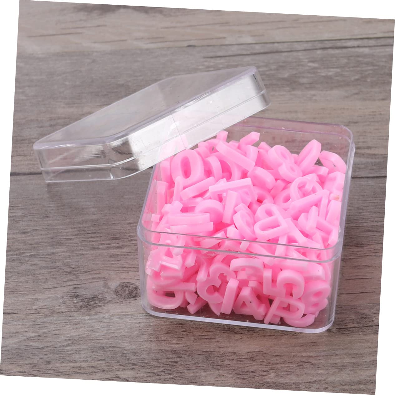 NUOBESTY 2 Sets Lernspielzeug Für Jungen Und Mädchen 26 Alphabet-harzperlen Perlenspielzeug Buchstabenperlen Zur Armbandherstellung Acrylfigur- -set 200 Stück * 2