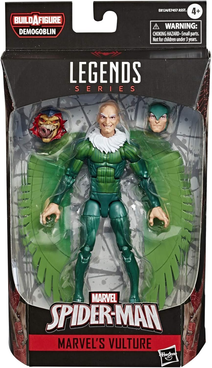 Hasbro Marvel Spider-Man Legends Series 6" Collectible Action Figure Marvel’s Vulture Toy, with Build-A-Figurepiece & Accessory