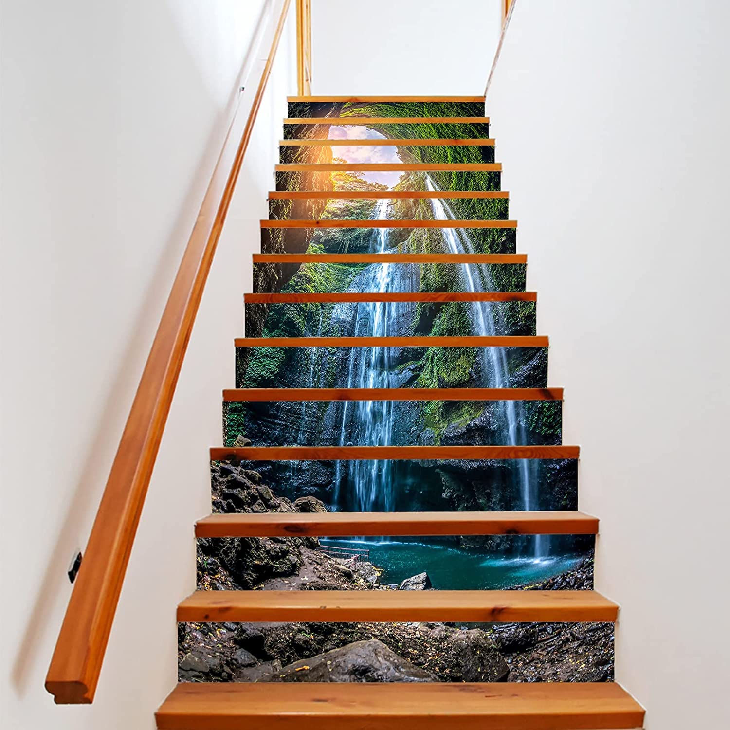 Décalcomanie Murale 3D Monte-escalier I089 - Décoration Vinyle Erin