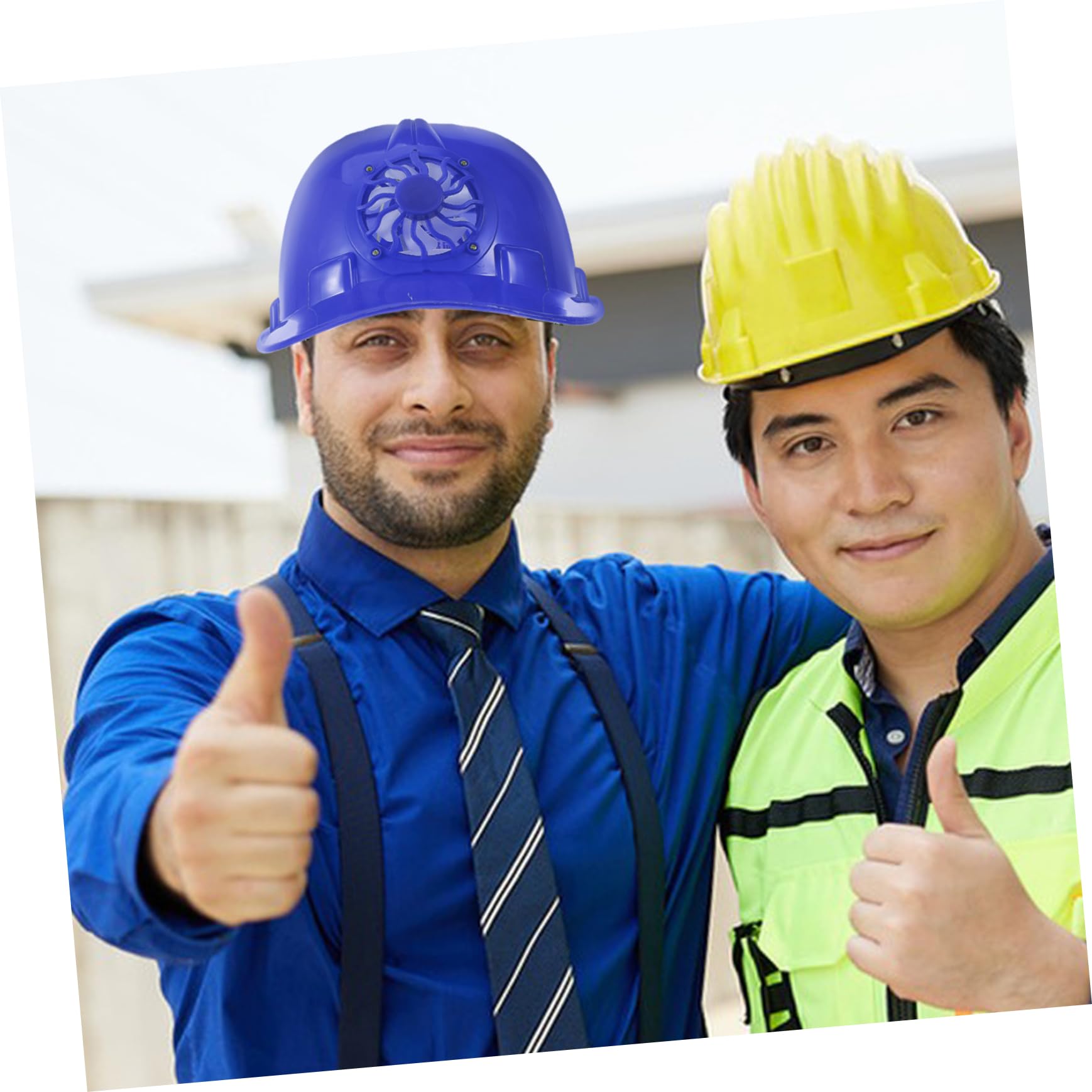 SHINEOFI Casco Sicurezza con Ventilatore Solare per Lavori Edili Hard Hat e Traspirante per Casco con Ventilatore Solare per Comfort Ottimale Esterni