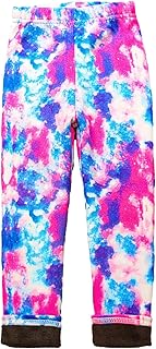 Pantalones térmicos de forro polar para niña, corte ajustado, para uso diario, tiempo libre