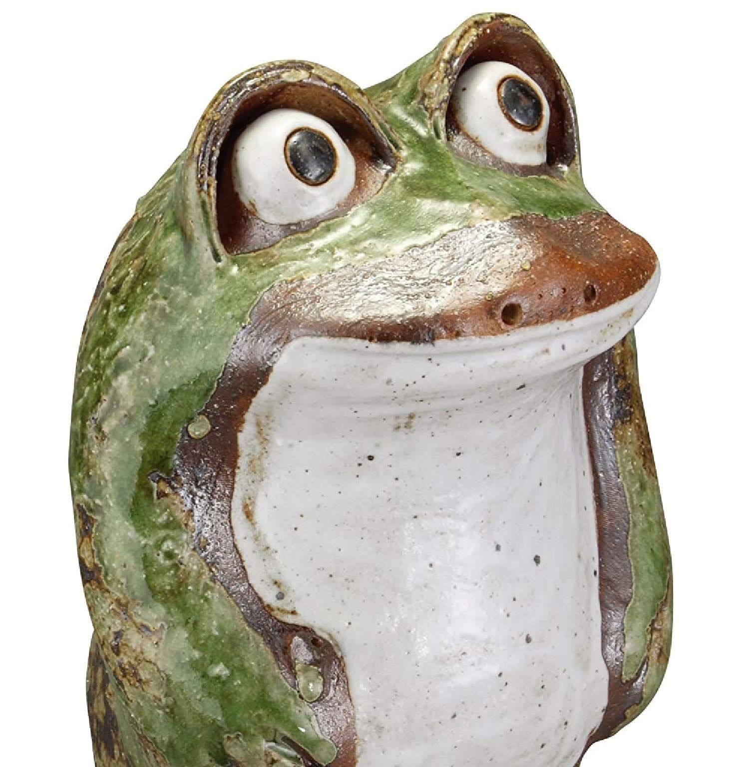 Amazon.co.jp: 信楽焼陶器 置物 出目立ち蛙 （大） 358-04 : ホーム