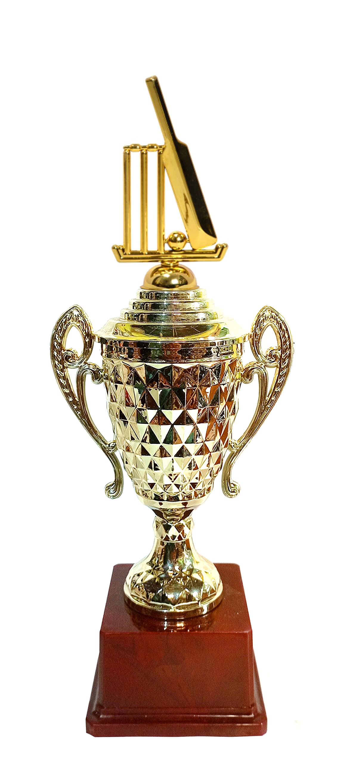 Be Win Diomond Designed Fiber Cup Trophy for Sports Events, Functions, Tournaments & Competitions Size Approximate 14" Inches (Cricket Stump) (B0B3RYJ5TH) Amazon Price History, Amazon Price Tracker