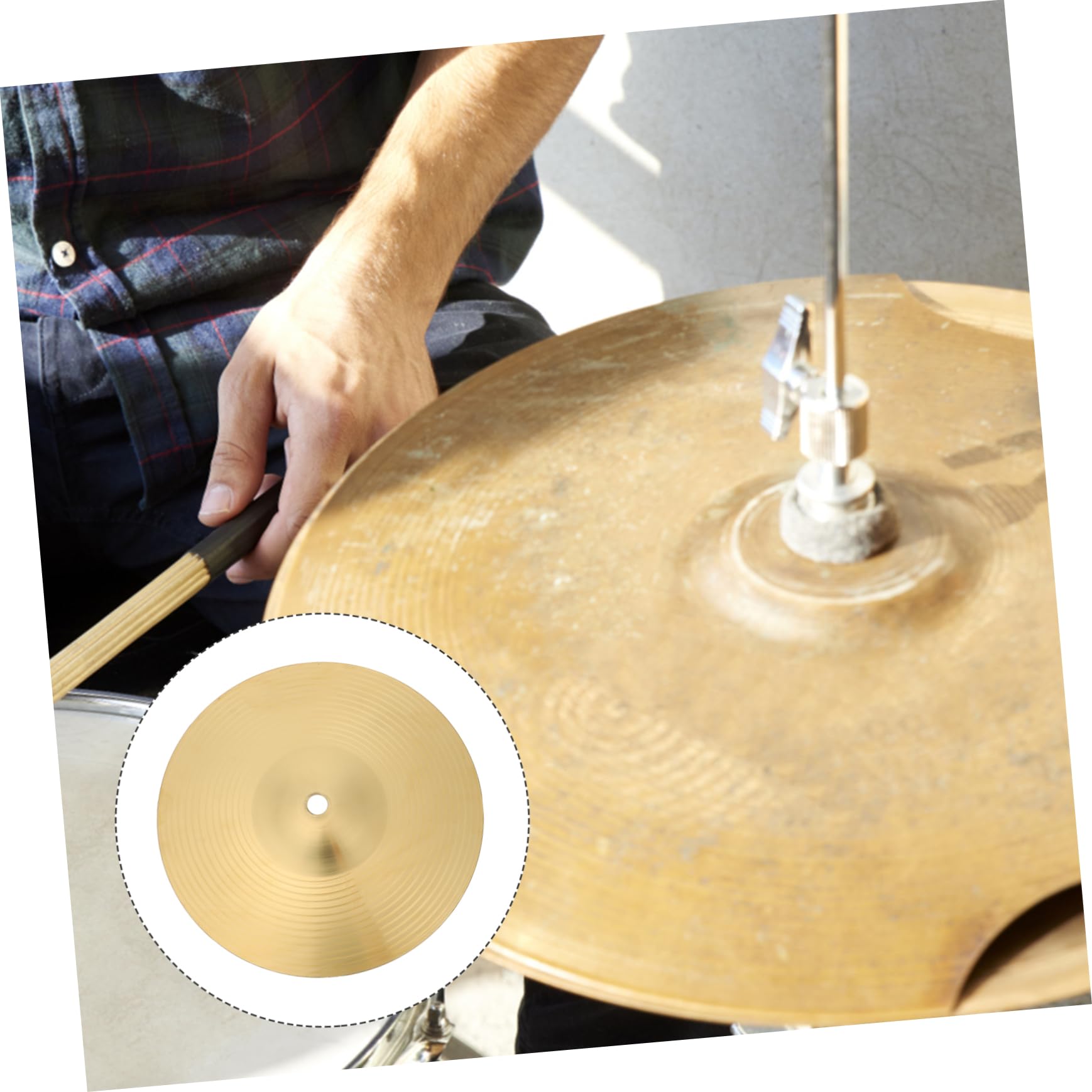Mini Cymbale De Voiture En Acier Inox - Accessoire Musical Amusant à Fixer Sur Les Grilles D'Aération - 2