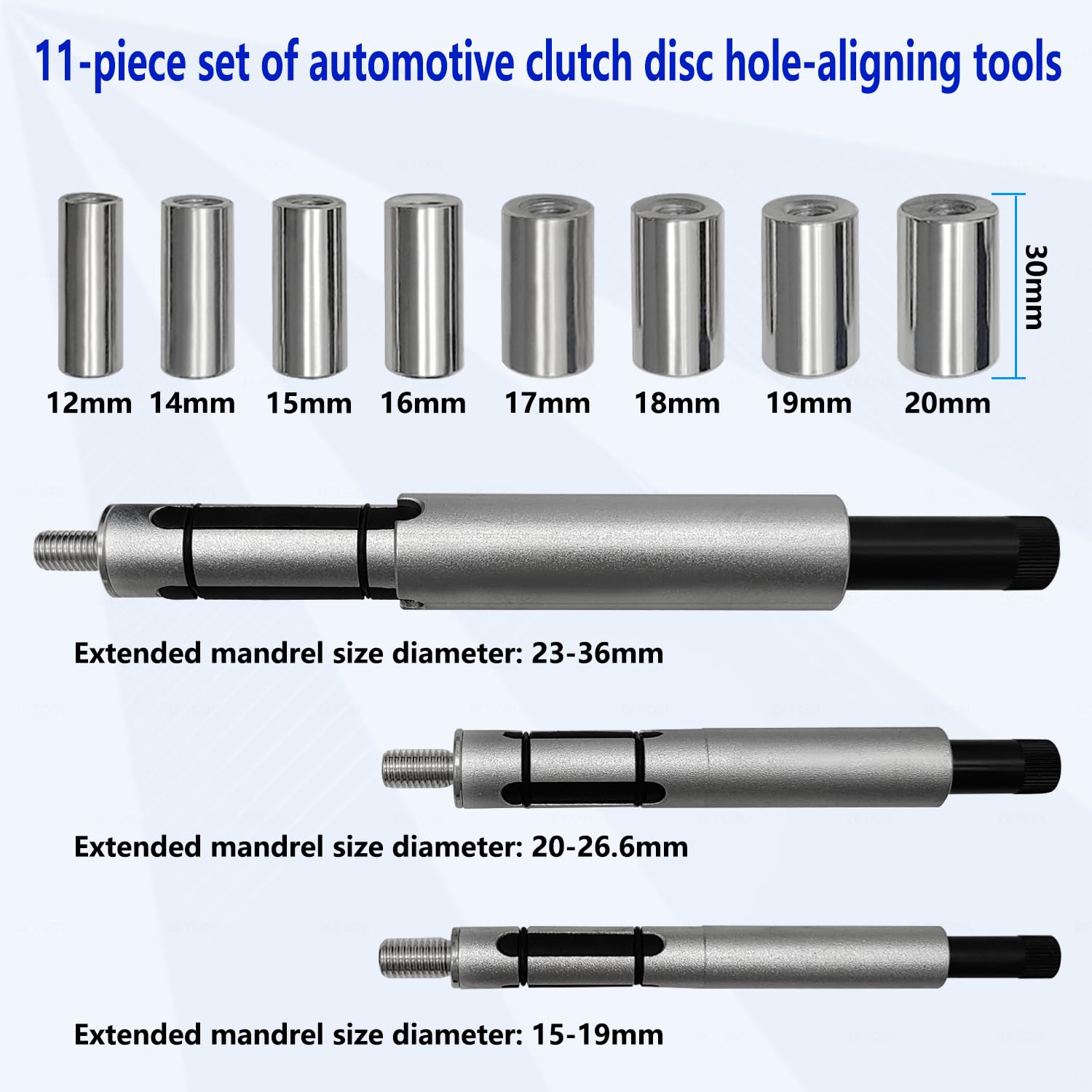 ZKTOOL 11PCS Universale Regolabile Strumento di Allineamento Frizione, Disco Centro Metrico Piastra di Trasmissione
