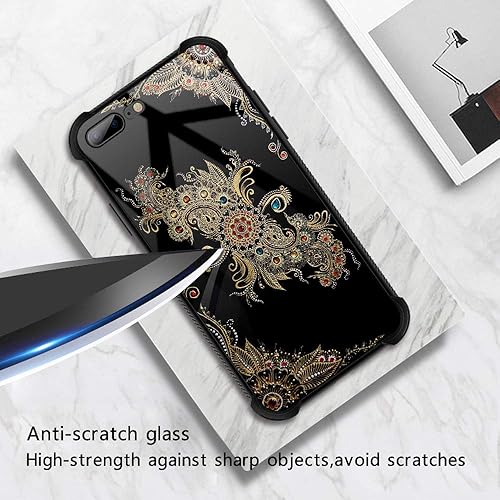 Miniatura 2 de Funda para iPhone 78 Plus, protección de grado militar, esquinas a prueba de golpes, funda antiarañazos para iPhone 78 Plus, mandala de diamante
