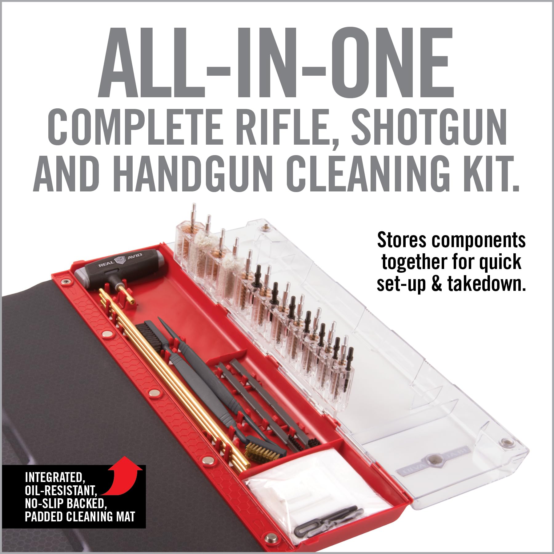 REAL AVID Master Cleaning Station - Centre de Nettoyage Universel pour Armes (de Poing, d’Epaule, Lisses et Rayés)