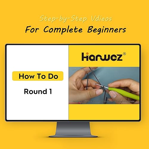 Miniatura 3 de Harwez Amigurumi - Kit de ganchillo para principiantes, kit de ganchillo para principiantes con tutoriales en video paso a paso, kit de ganchillo