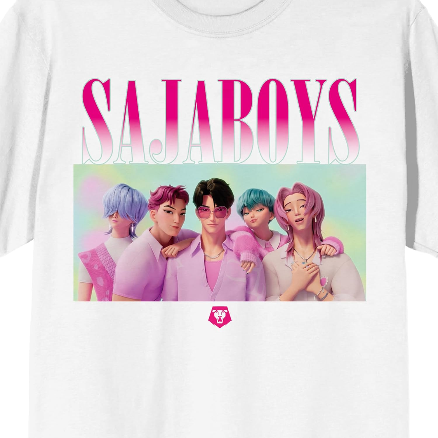 Kpop Demon Hunters Saja Boys on Black Short Sleeve Adult T Shirt - Image 2