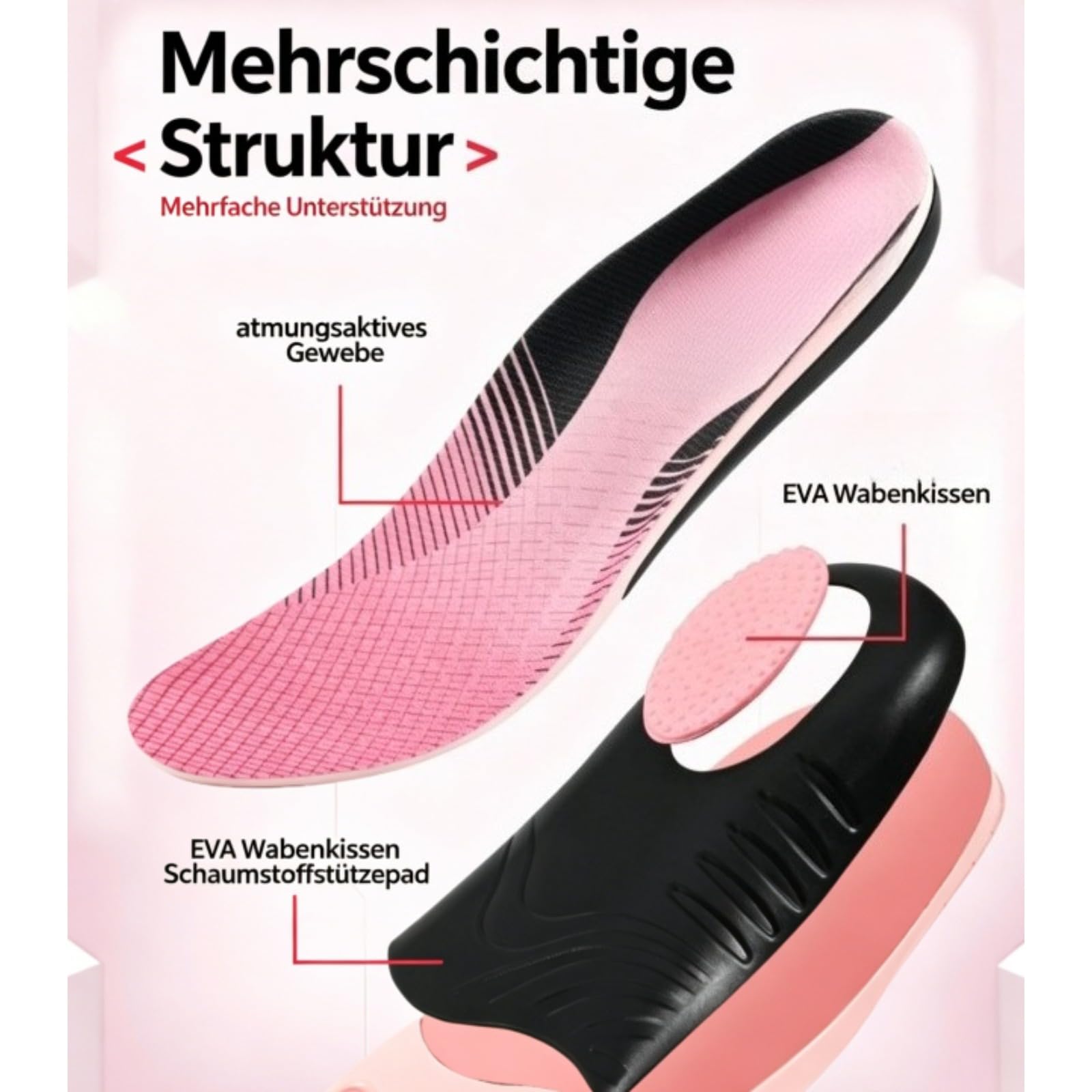 Kavela Komfort Sohlen, orthopädische Einlegesohlen mit Fußgewölbestütze, lindern Fersenschmerz,Plantar für Damen und Herren (Blau 3 Paar,43-44)