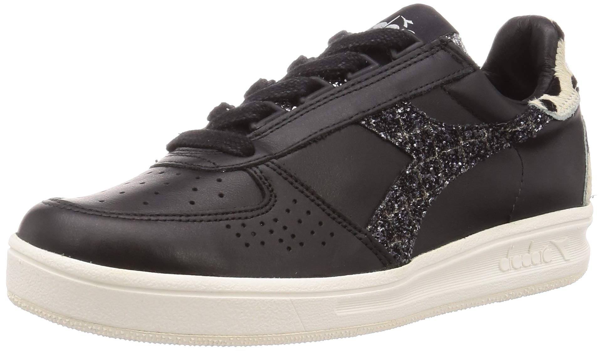 Diadora Heritage(ディアドラ ヘリテージ)175144 B.ELITE H ANIMALIER W Women's Sneakers, bratk/silver, 22.5 cm