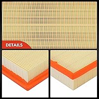 Vista 7 de A-Premium Filtro de aire de motor compatible con Volkswagen Beetle, Golf, Jetta, Passat, Rabbit, 2005-2014, L5 2.5L, panel flexible, repuesto #