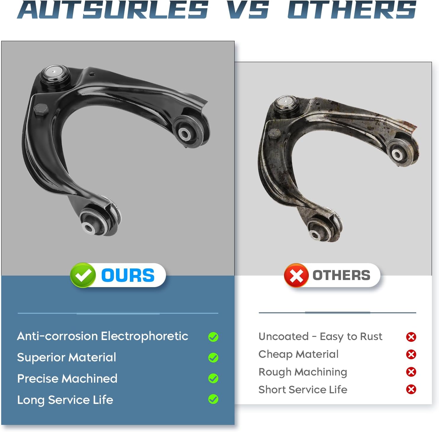 Front Upper Control Arm w/Ball Joint Assemblies for Mazda 6 2003-2008 for Lincoln MKZ 2007-2012 Zephyr 2006 for Mercury Milan 2006-2011 for Ford Fusion 2006-2012 Suspension Kit K620635 K620636 2PCS