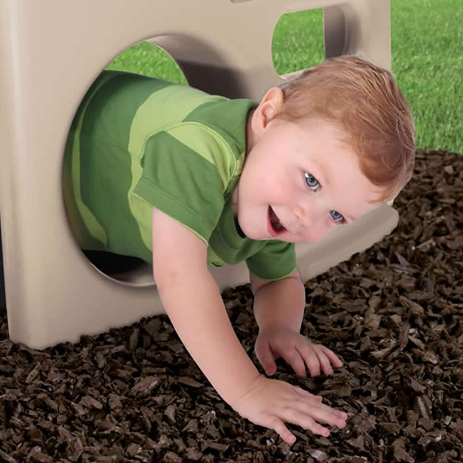 Toddler Outdoor Activity Climber with Slide and Tunnel