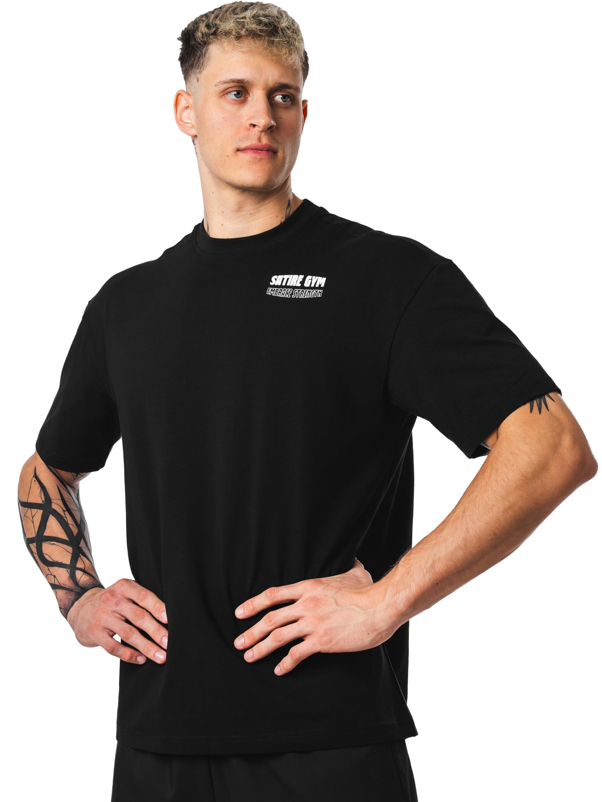 Satire Gym - Pump Cover Gym Shirt Herren Oversize - Sport Shirt Männer für Bodybuilder- Fitness T-Shirt als Pump-Cover Tshirt für Bodybuilding