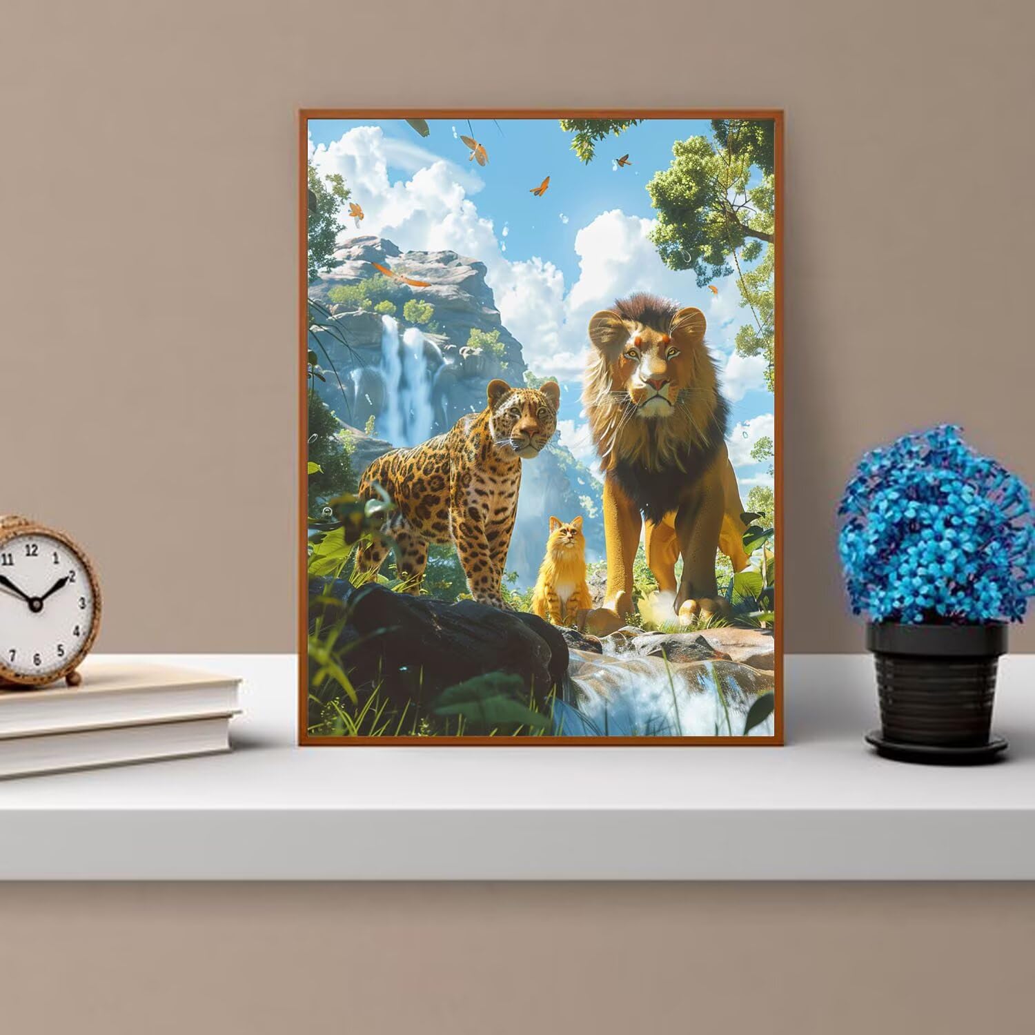 Dipingere con i Numeri Adulti Animali, Foreste Dipingere con i Numeri Bambini DIY Kit, Set Premium con Pennelli, Decorazione Casa & Creativo Regalo, Attività di Tempo libero 90x120cm z-59