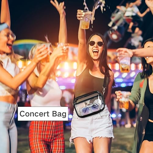 Miniatura 4 de PACKISM - Bolsos transparentes para mujeres aprobados para usar en estadios, bolso cruzado para conciertos, para el día del partido, eventos,