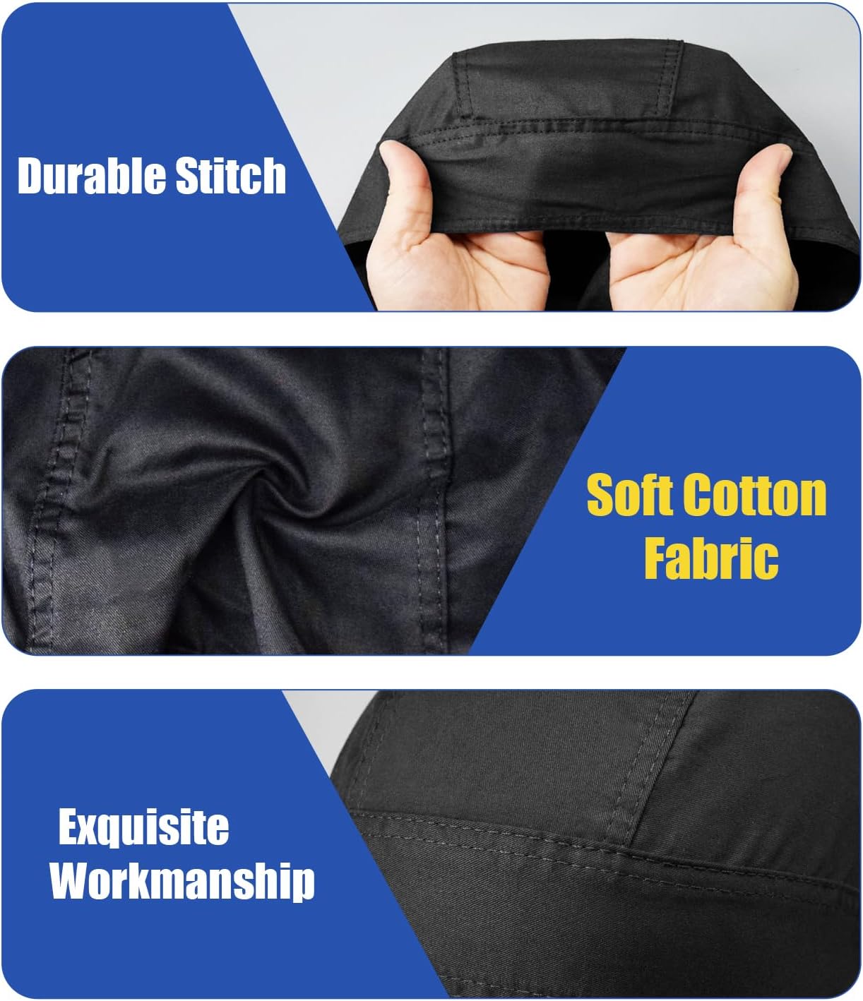 Cotton Doo Rags Skull Beanie Hat Bandana Motorcycle Dew Rag Hard Hats Liner Welder Chef Do Rags for Men and Women