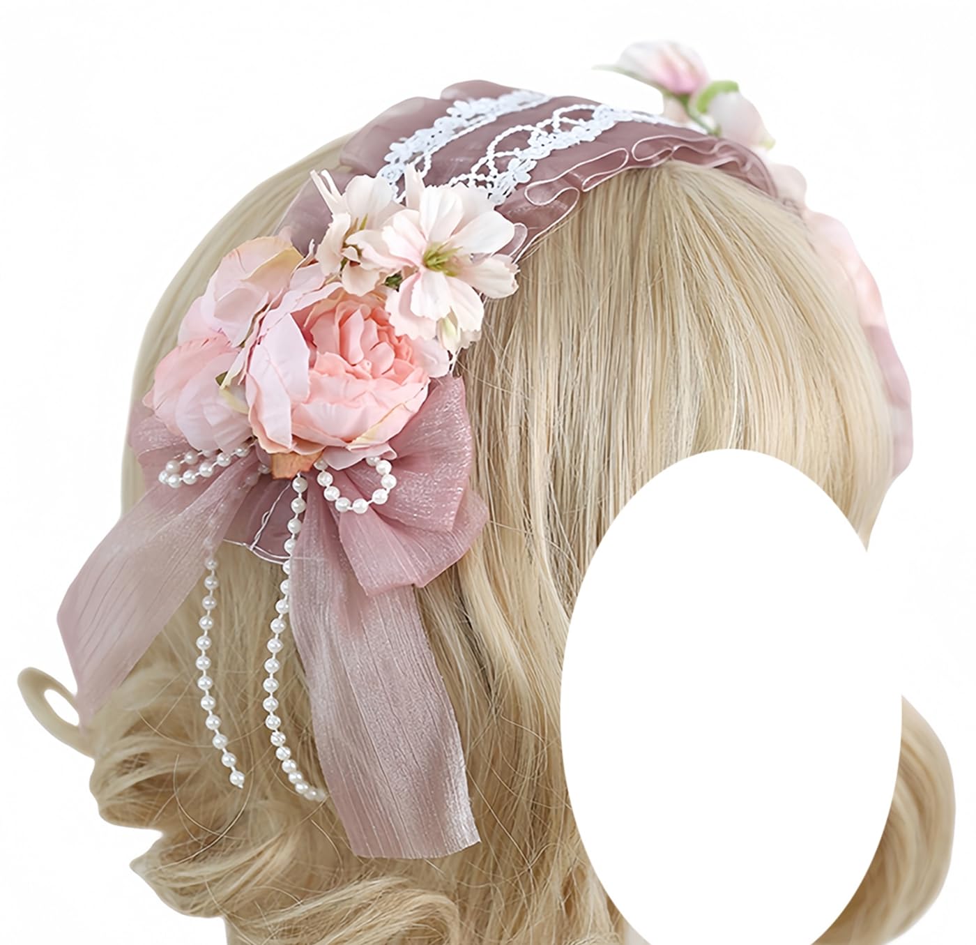 Amazon.co.jp: ロリータ ヘッドドレス 花 リボン 森ガール 髪飾り 
