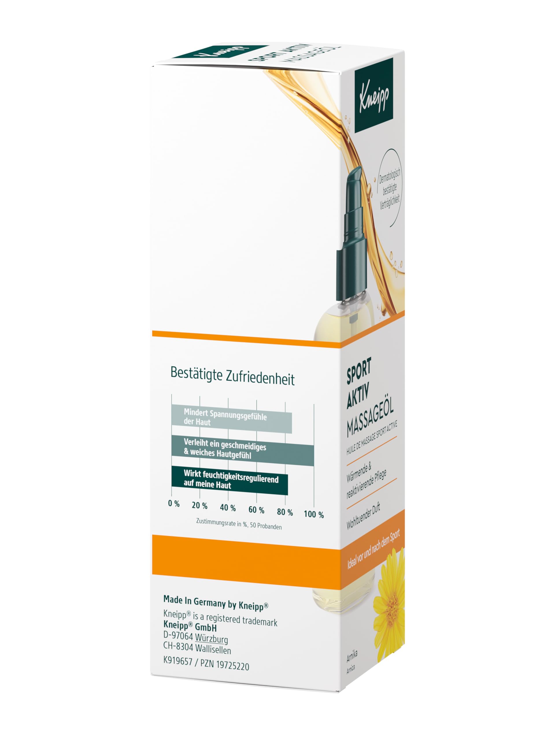 Kneipp Olejek do masażu Sport Aktiv – z ekstraktami z arniki – rozgrzewająca i reaktywująca pielęgnacja – 100 ml