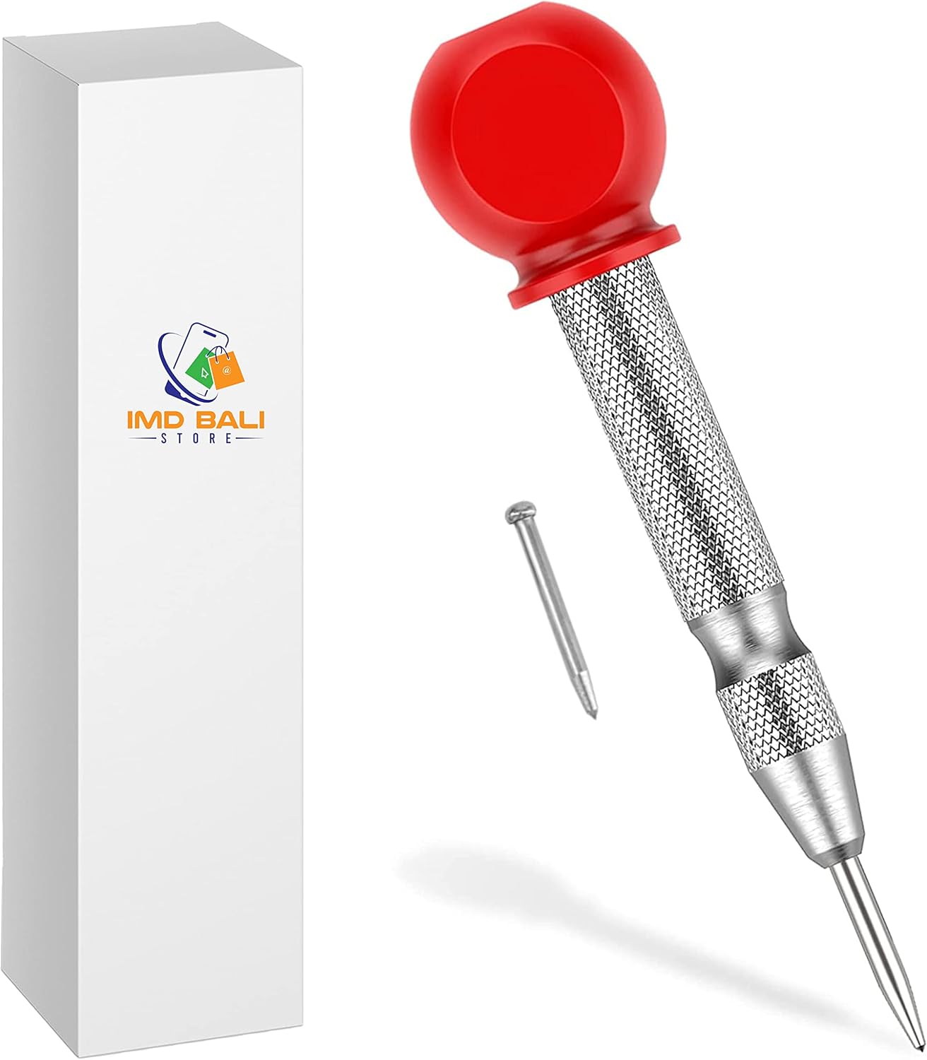 Automatic Center Punch for Metal,5 Inch SpringLoaded Automatic,Center