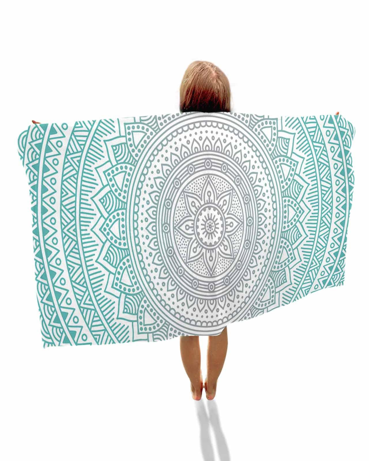 Amazon.com: Mandala Microfiber Beach Towel Oversized Quick