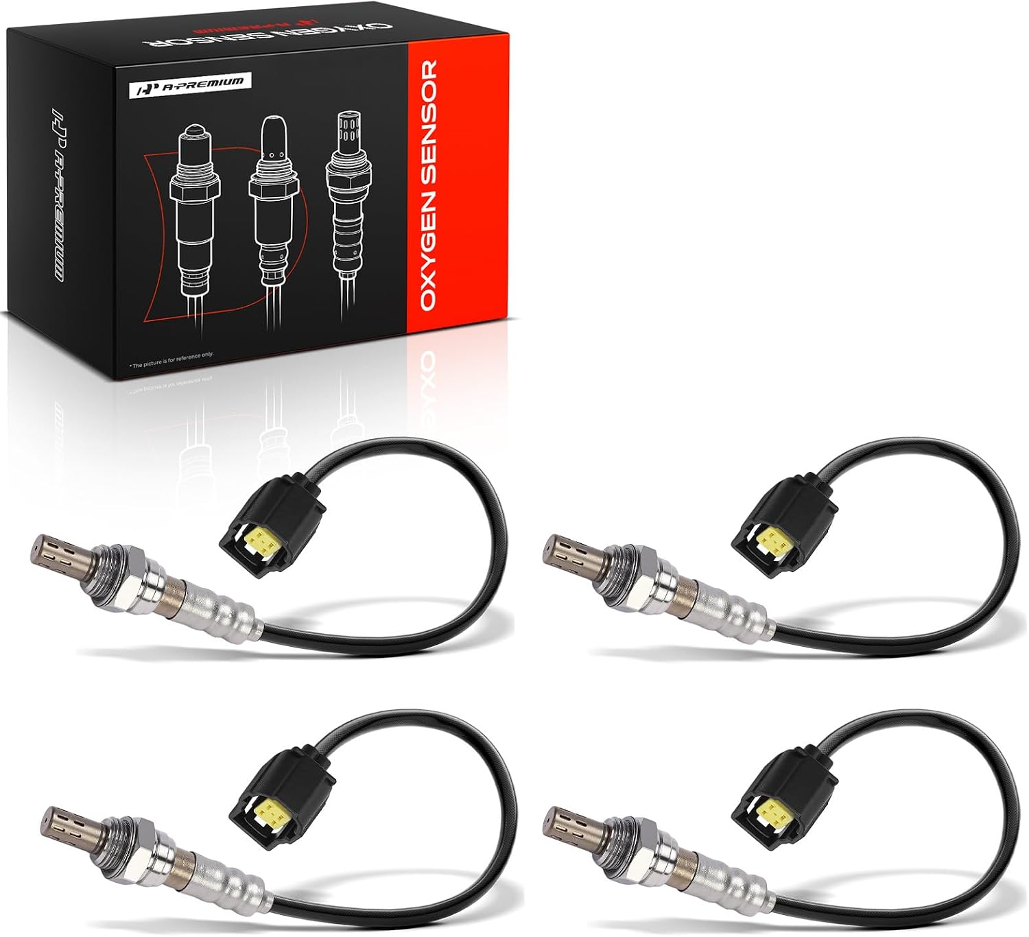 A-Premium O2 Oxygen Sensor Compatible with Jeep Grand Cherokee, Cherokee & Dodge Grand Caravan, Charger, Journey, Durango, Challenger, Avenger & Chrysler Town, Upstream & Downstream, 4-PC Set