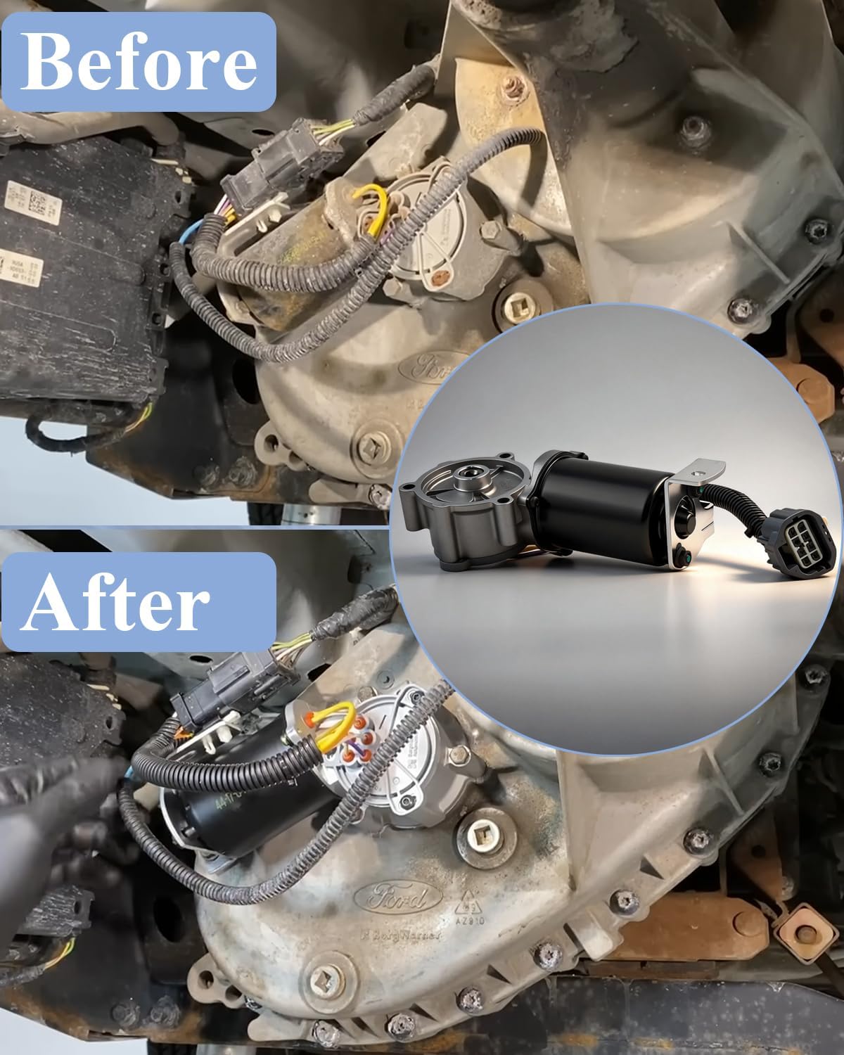 600-905 Transfer Case Motor Actuator fit for 2018-2020 Ford Expedition, 2015-2020 Ford F150, 2018-2019 Lincoln Navigator 3.5L V6, Transmission Shift Motor Replace OE# FL3Z7G360A FL34AA FL347G360AA