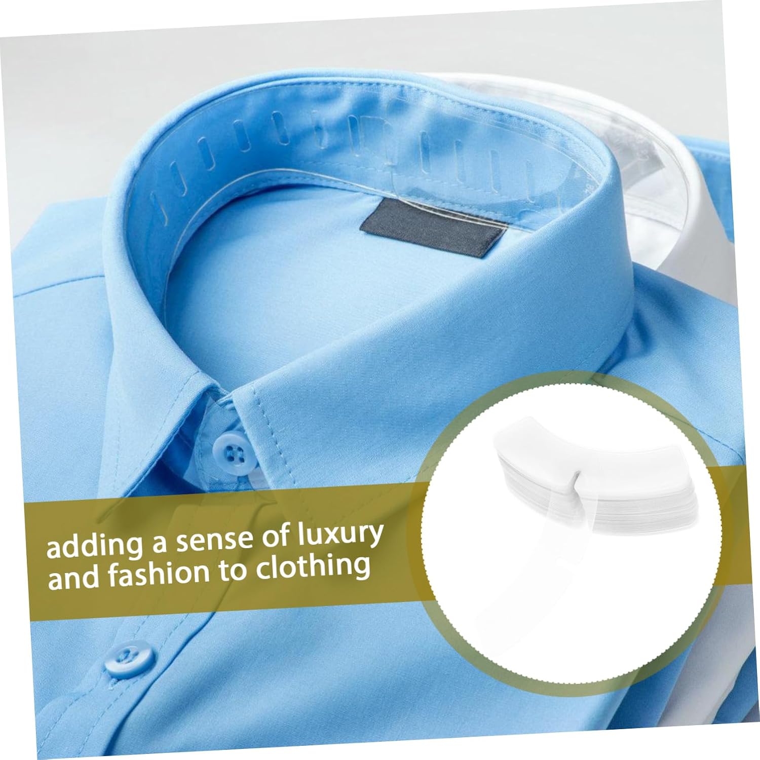 100pcs Plastic Collar Stays Collar Supports for Shirts Easy Use Fixing Stays for Men and Women for T-shirts and Dress