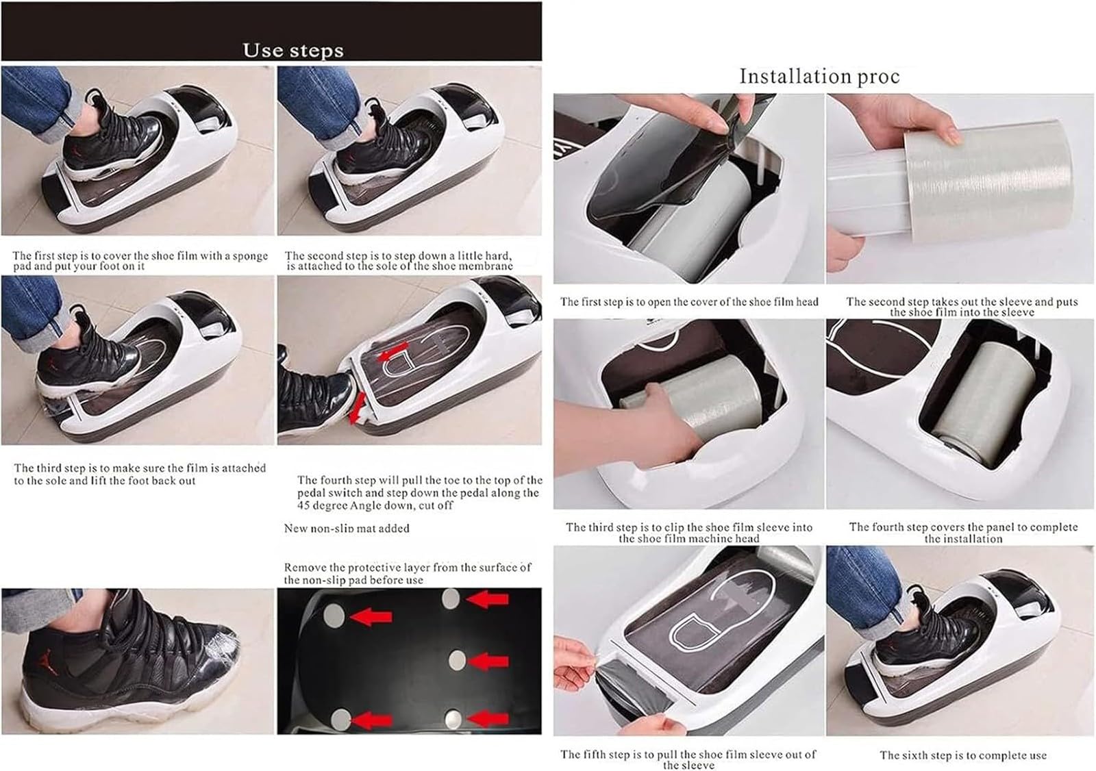 Dispensador PortáTil de Cubrezapatos Desechables con 3 Rollos de Recambio para Hogar, Oficina y Laboratorio