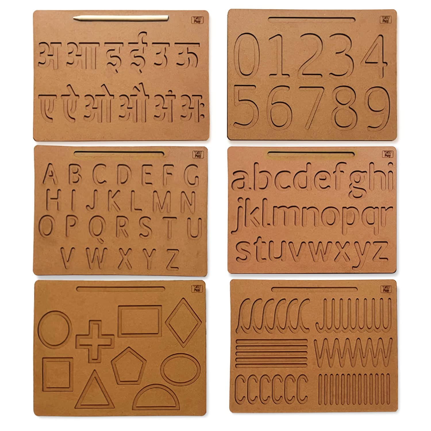 Buy YaYplay Educational Wooden Tracing Board For Kids|Reading&Writing ...