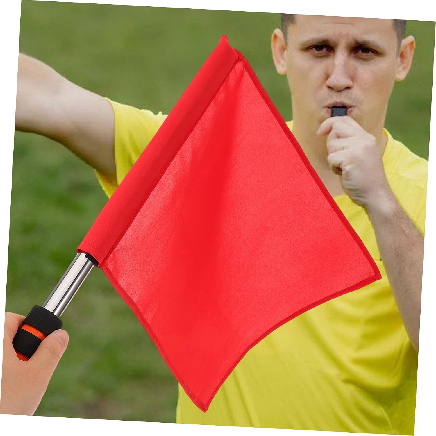 VICASKY 2Pcs Waving Signal Flags Conducting Flags for Traffic Safety Comfortable Grip Lightweight Durable for Sports Events and Racing