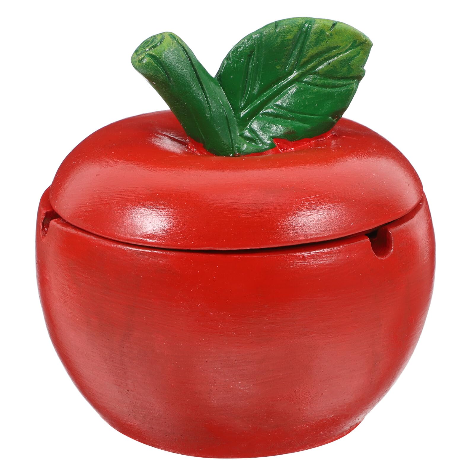Cendrier céramique Lurrose avec couvercle design élégant rouge pour intérieur