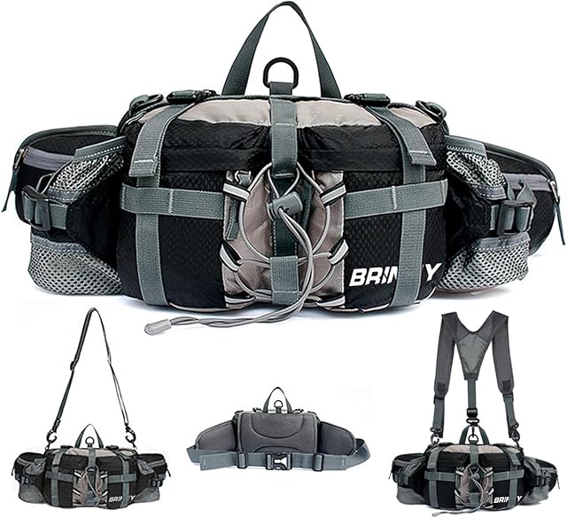 Multifuction Tactical Waist Bag Backpack Shoulder Bag Molle Military Wasit Pack Fanny Pack Bumbag for Outdoor Running Walking Camping Hiking Trekking