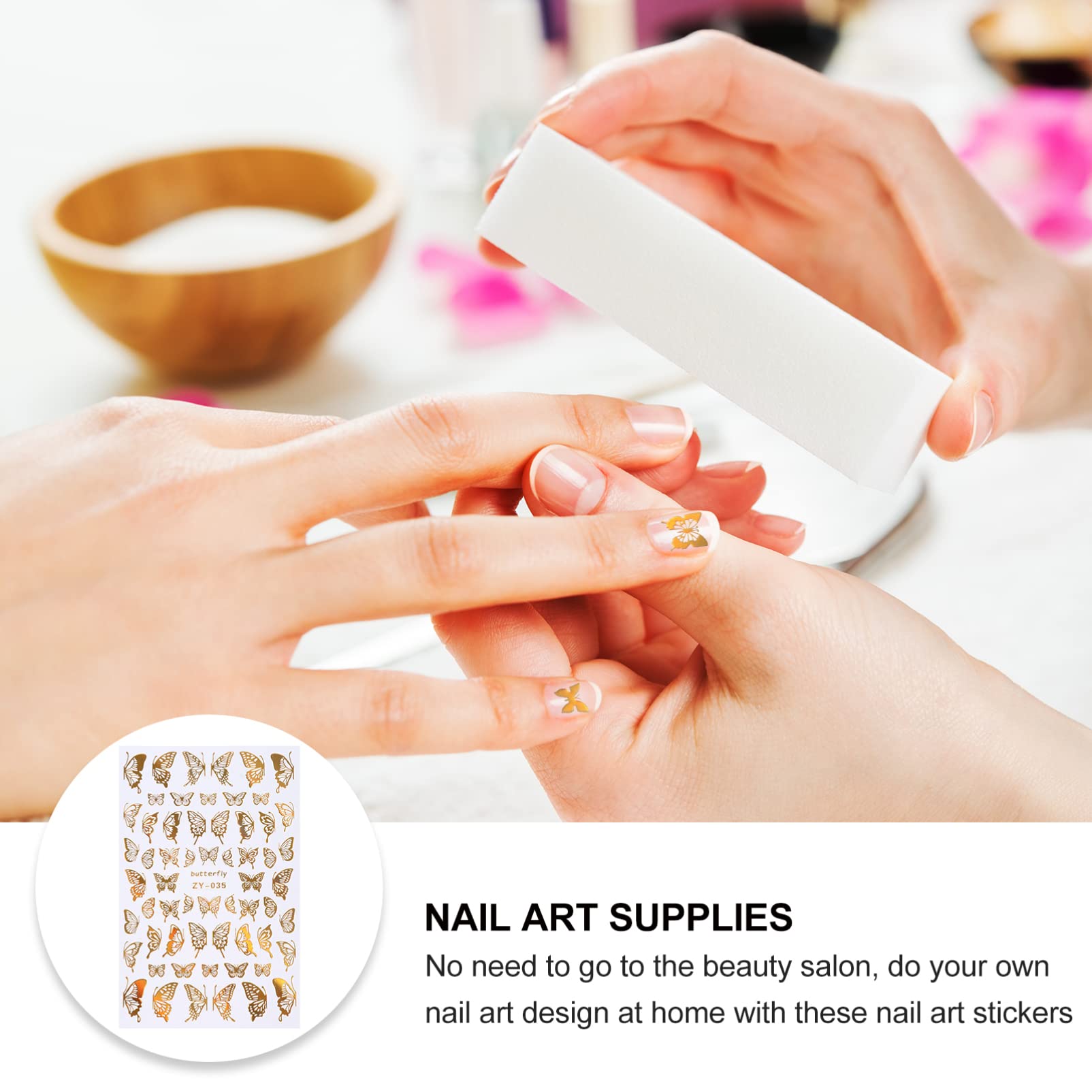 3 Set Adesivi Per Unghie Tema Farfalle Decorazioni Per Manicure Per Nail Art Te Stili Variabili Per Personalizzare Unghie E E Famiglia 8 Fogli*3