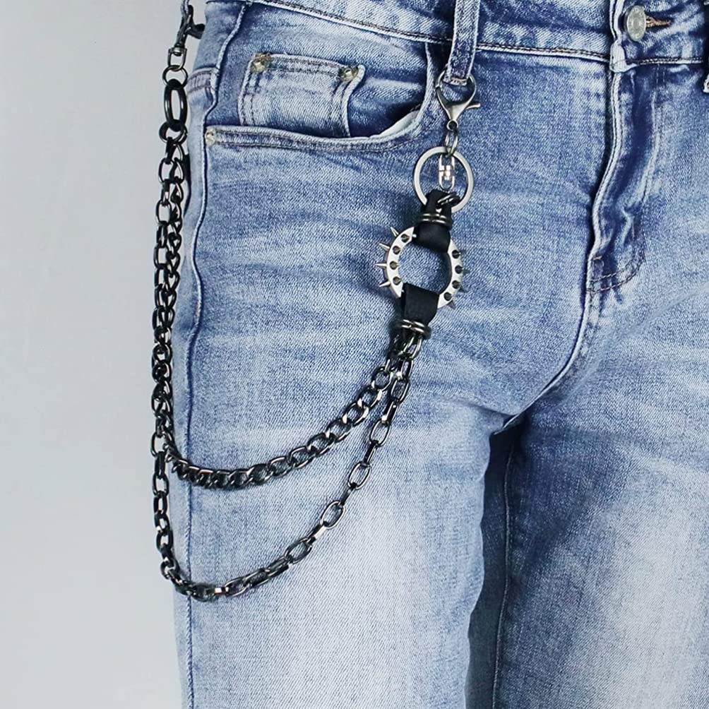 小物 USED KEY CHAIN WALLET CHAIN Unisex Punk Chains for Pants Motorcyle Punk Pants Trousers
