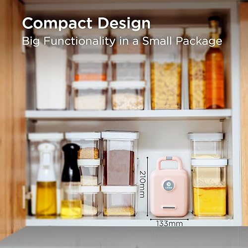 Miniatura 4 de LIVEN - Mini waflera con platos extraíbles de 3 formas (eléctrica, antiadherente), plancha pequeña de chaffles, máquina de desayuno para belga, dona