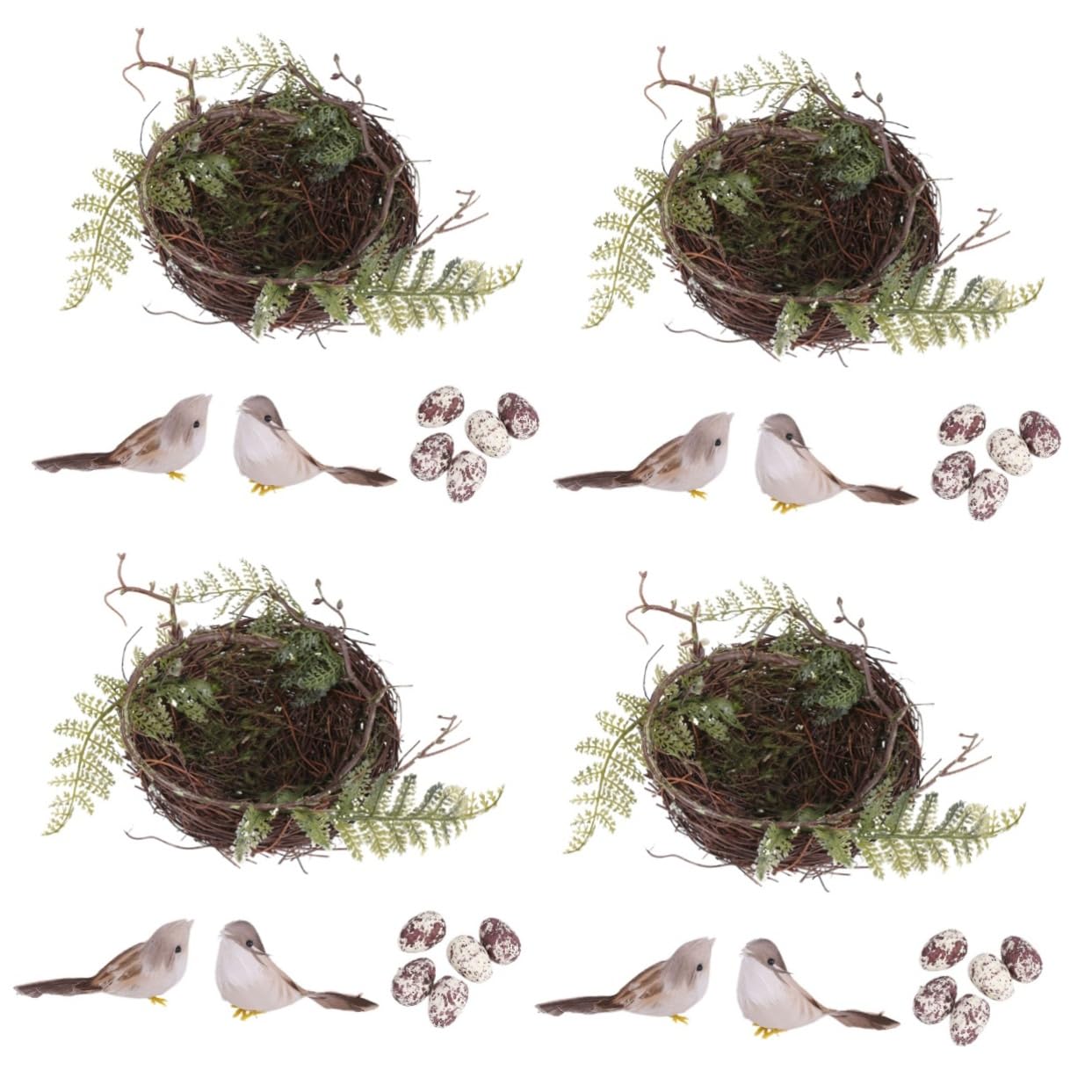 YARNOW 4 Ensembles nid d'oiseau élevage d'oiseaux décorations printanières Accessoire Jardinage Accessoires Jardinage Refuge pour Oiseaux Accessoire Photo de Mariage Artificiel décorer