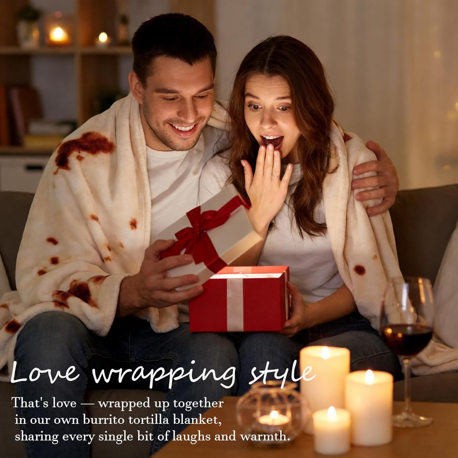 SeaRoomy Burritos Tortilla Blanket, Realistic Food Wrap Blanket Double Sided, Novelty Funny Tortilla Round Soft Blankets (Beige, 47 inches) - Image 6