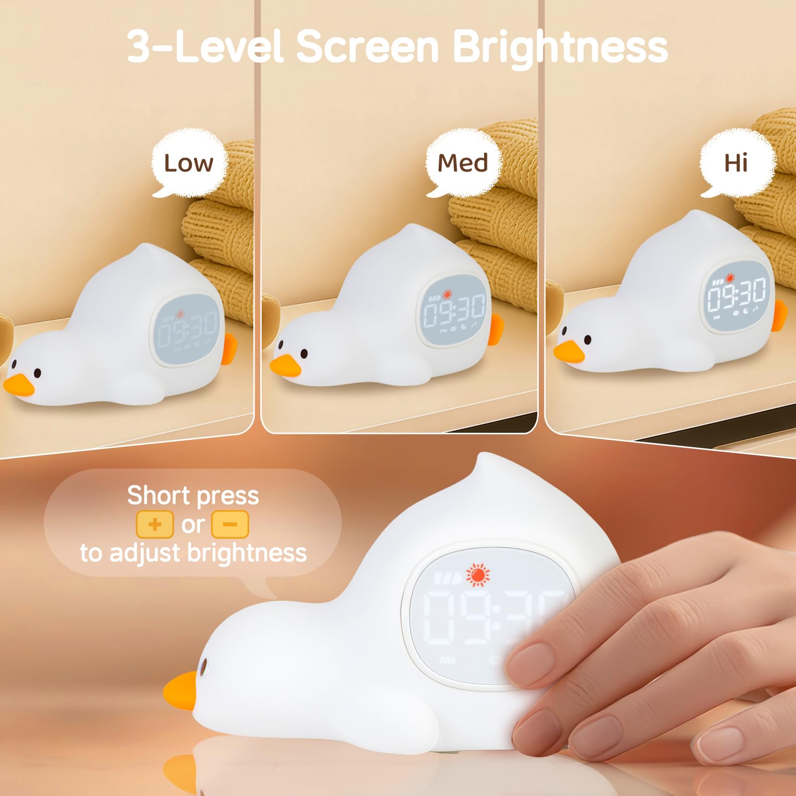 Yiliaw - Despertador infantil con forma de pato