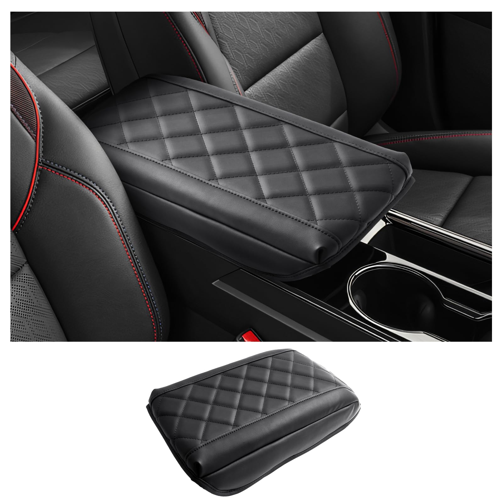 CDEFG for 2025 2026 Chevy Equinox Center Console Cover for Chevy Equinox 2025 2026 Accessories Armrest Cover 2025 Equinox Middle Console Pad Arm Rest Cushion
