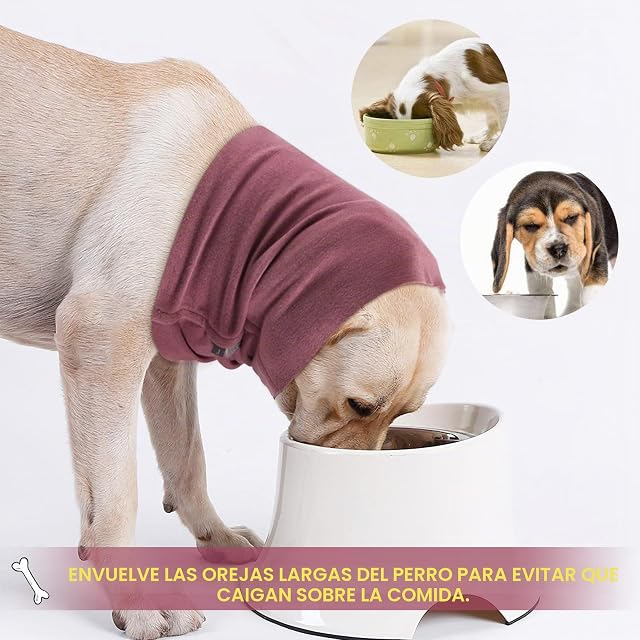 Foto 5 de 7 de Cubreorejas de perro para aliviar la ansiedad, capucha calmante para perros para el aseo y el secado del baño