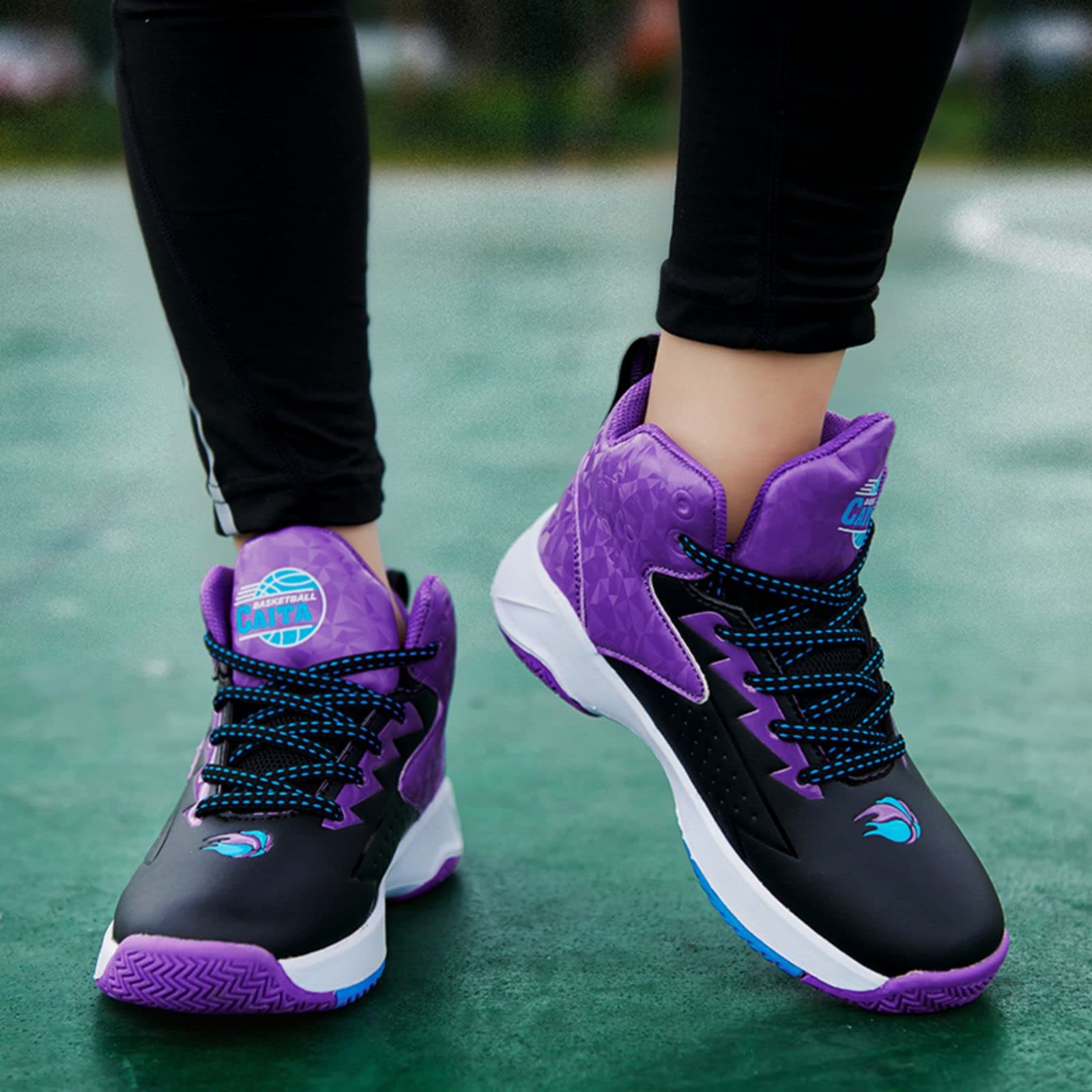 Chaussures de Basket - Ball pour Enfants légères et Confortables Sneakers Chaussures de Course