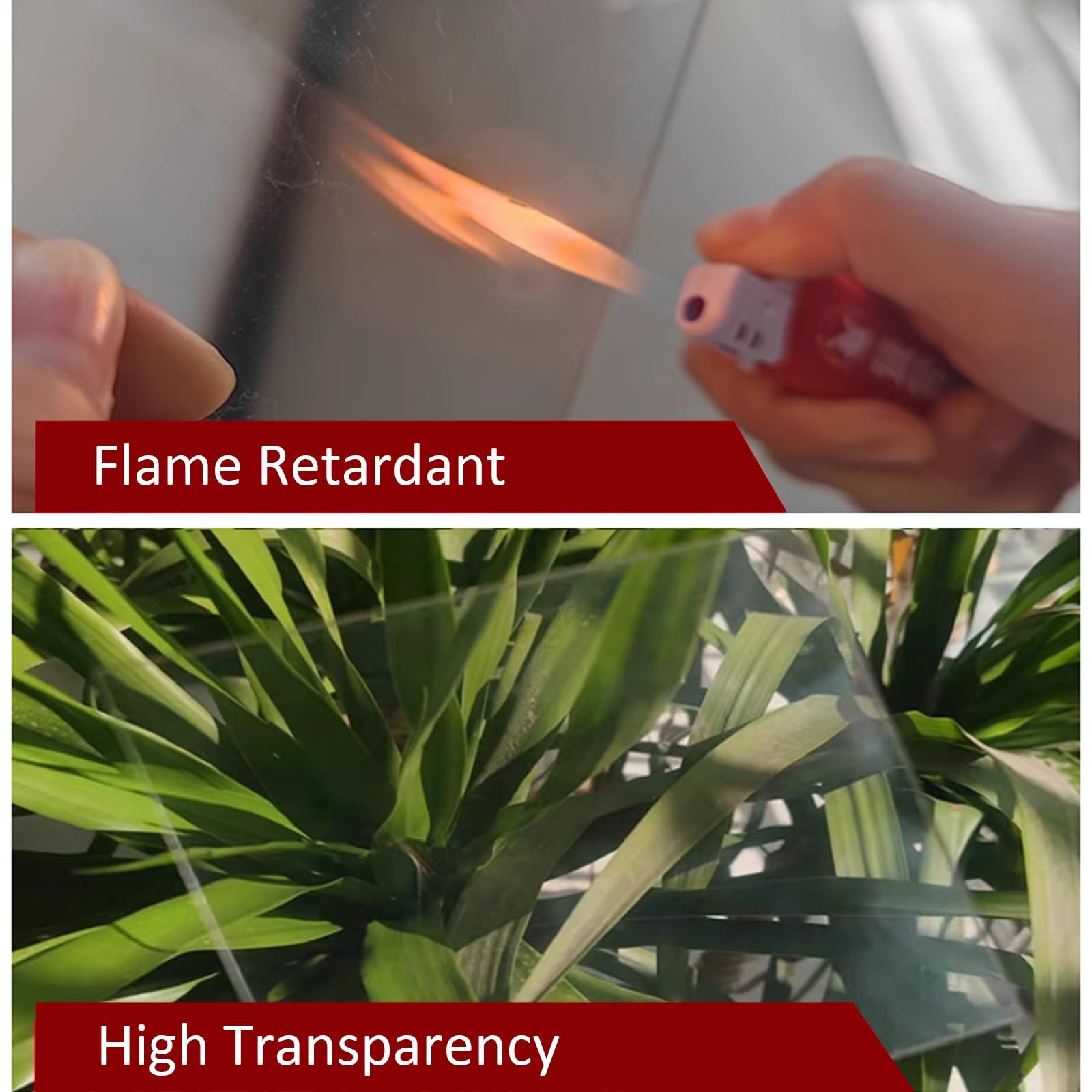 Policarbonato Laminas Hojas De Plástico Transparente Para Manualidades Flexible 1 1.4 1.6 2 MM Espesor, Cristal Transparente Para Marcos Fotos/Panel De Reemplazo Para Letreros Con Película Protectora