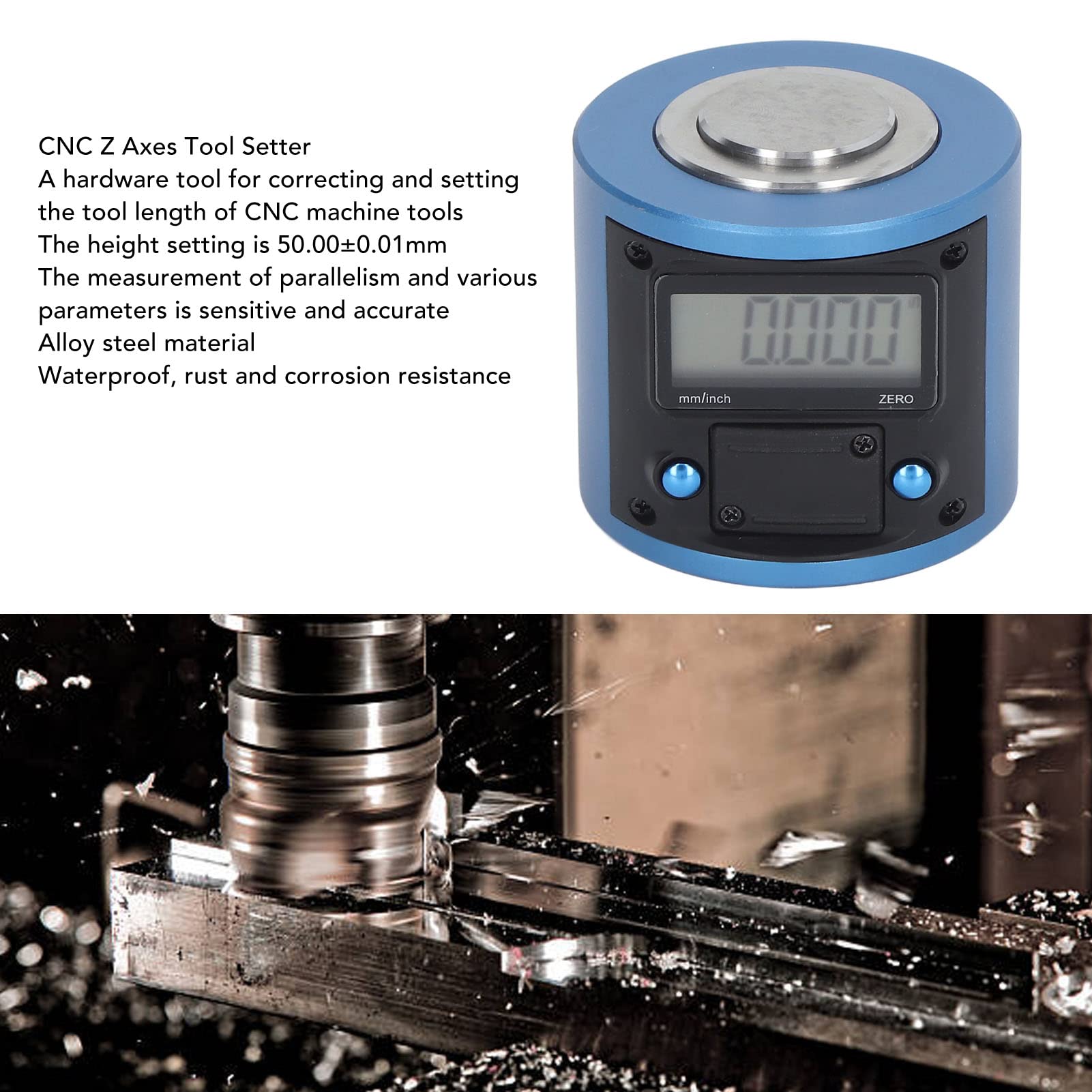 Calibre de ajuste de herramientas, pantalla LCD de alta precisión, resistente al óxido, base magnética impermeable, eje Z sensible, herramienta de ajuste para materiales no metálicos