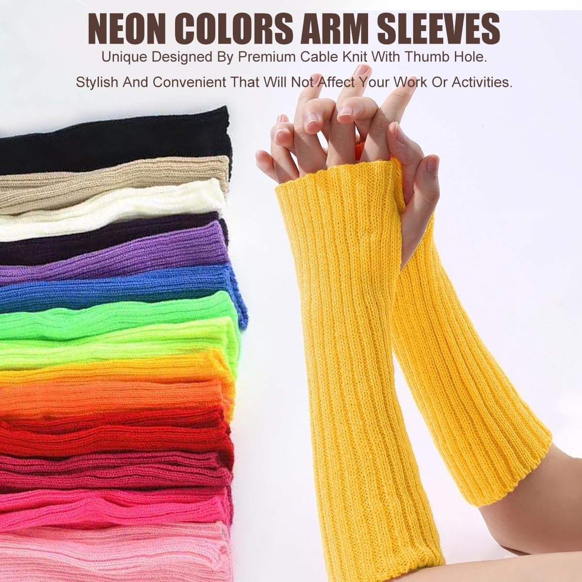 Guantes Viento Deportivos Guantes De Punto Sin Dedos Cálidos Invierno Ropa Con Agujero For El Pulgar Regalos De Invierno