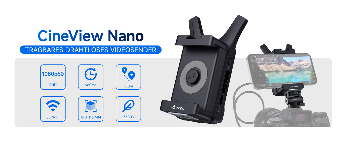 Amazon.com : Accsoon CineView Nano Wireless HDMI Video Transmitter