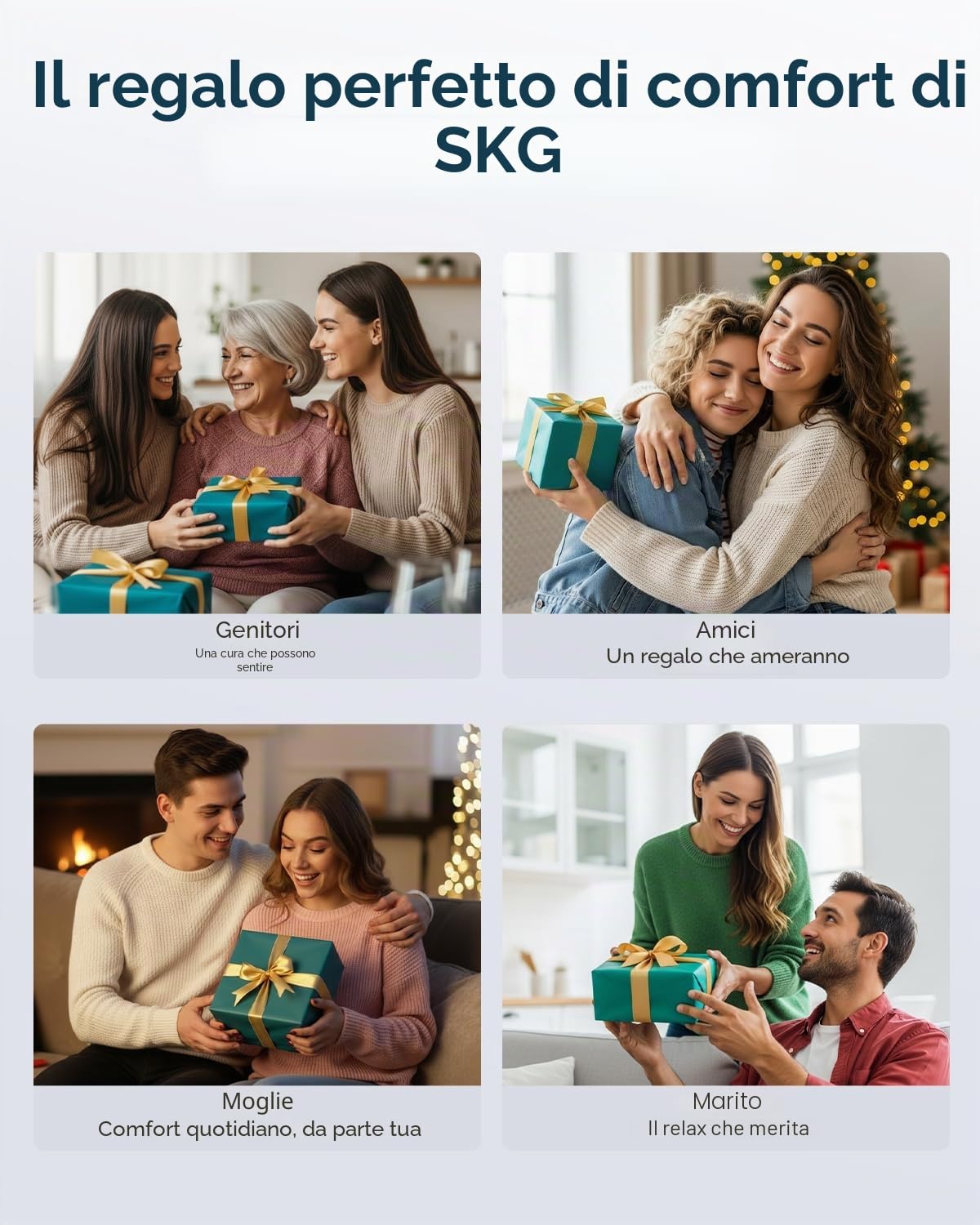 SKG G7PRO-FOLD - Massaggiatore per collo pieghevole con calore, massaggiatore a vibrazione profonda senza fili per alleviare il dolore, portatile, 9D, elettrico, per donne e uomini, idea regalo per